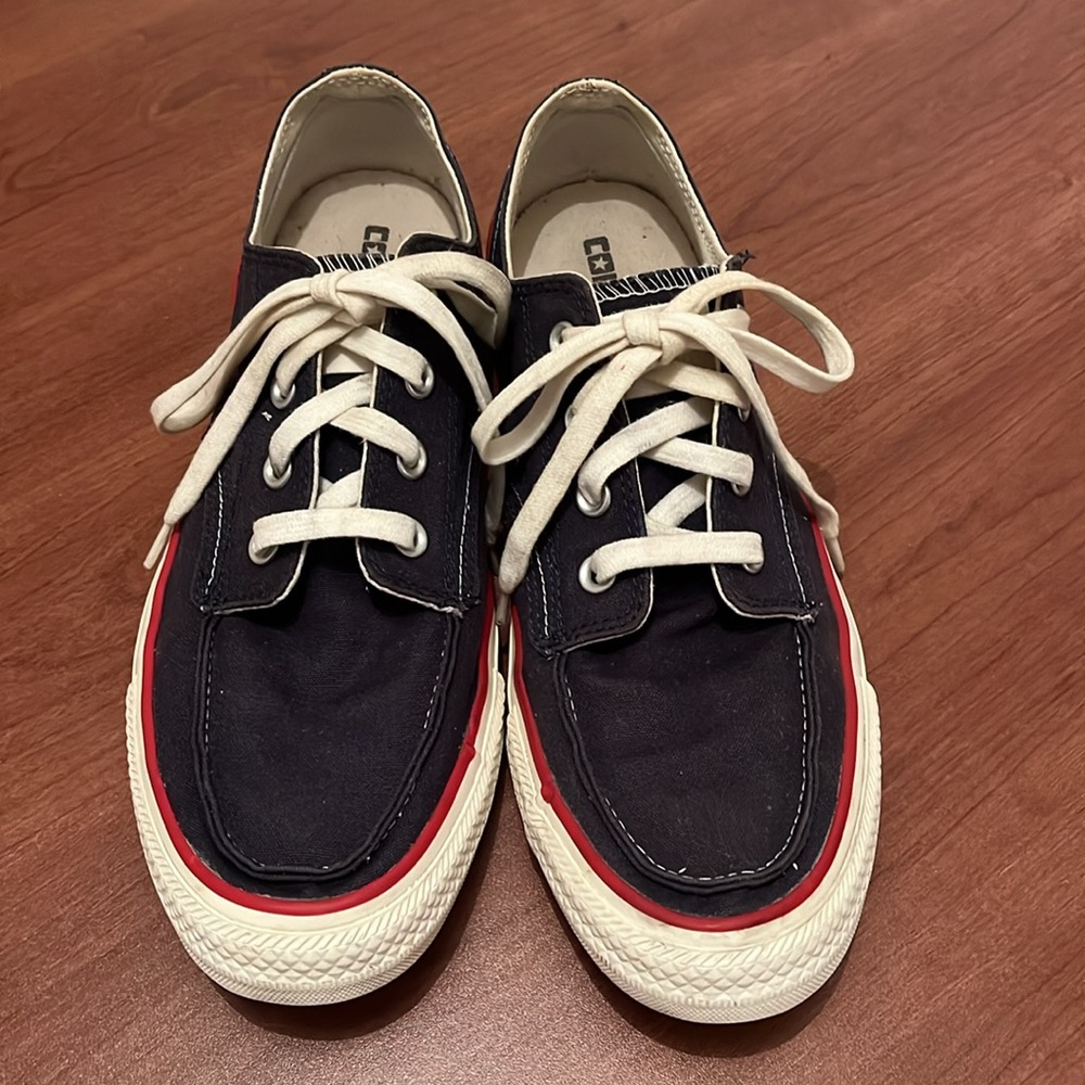 Converse All Star Blue Canvas Boater Style Sneaker, Unisex M 9, W 11